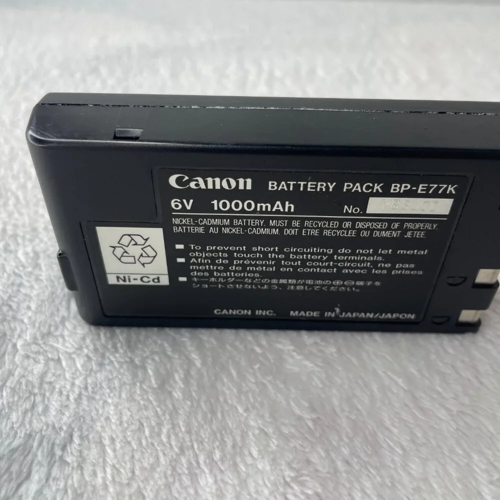 Genuine Canon BP-E77K Battery Pack 6V 1000mAh Ni-Cd for Vintage Camcorder Video
